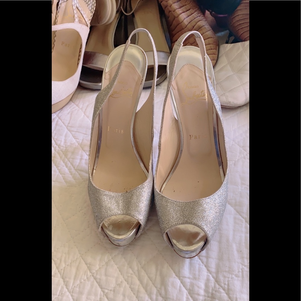 Christian Louboutin sparkly heels